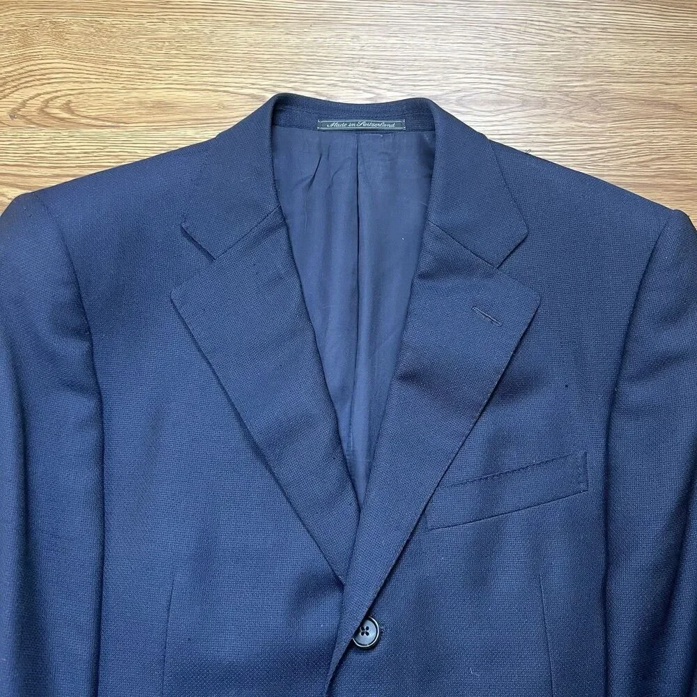 Ermenegildo Zegna High Performance Blazer Mens 40R Wool Jacket Navy Blue